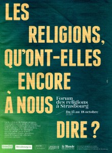 Le second Forum des religions se déroulera du 15 au 18 octobre 2020 à Strasbourg. 