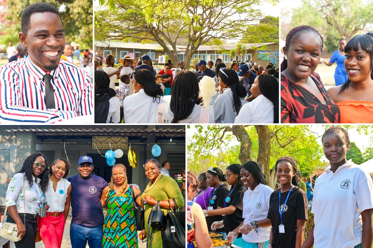 Personnel, élèves et les personnes de toute la communauté zambienne célèbrent le 30e anniversaire de la Banani International School.