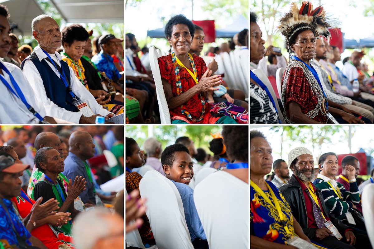 Des personnes de tous horizons se sont rassemblées pour marquer l’inauguration de la maison d’adoration bahá’íe nationale en PNG.