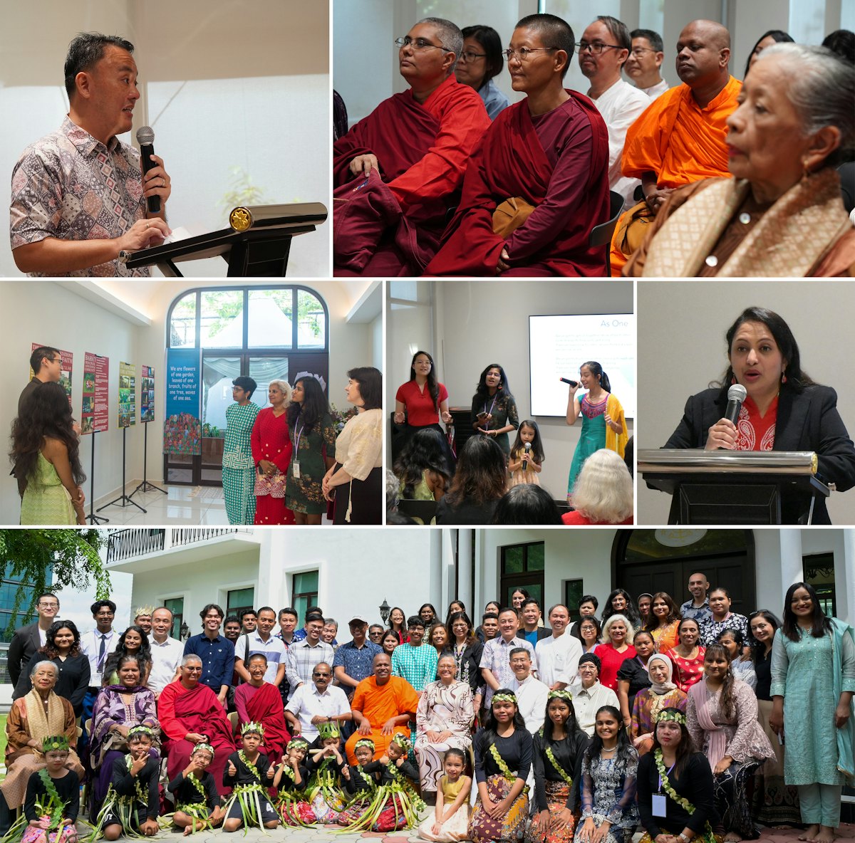 Sur la photo ci-dessus, on peut voir Lim Soon Kam (rangée du haut, à gauche), membre de l’Assemblée spirituelle des bahá’ís de Malaisie, et Geethanjali Gopal (rangée du milieu, à droite), autre membre de l’Assemblée nationale. Parmi les autres personnes présentes, on peut citer : le révérend Julian Leow Beng Kim, archevêque de Kuala Lumpur, Datuk Seri Thiru, représentant du temple Sri Maha Mariamman de Dhevasthanam, Thai Ming Yeow, représentant de la Société missionnaire bouddhiste de Malaisie, Choela Tenzin Dadon, du Conseil bouddhiste Vajrayana de Malaisie, et Huladawe Hemaloka, de la Ti-Ratana Welfare Society Malaysia.