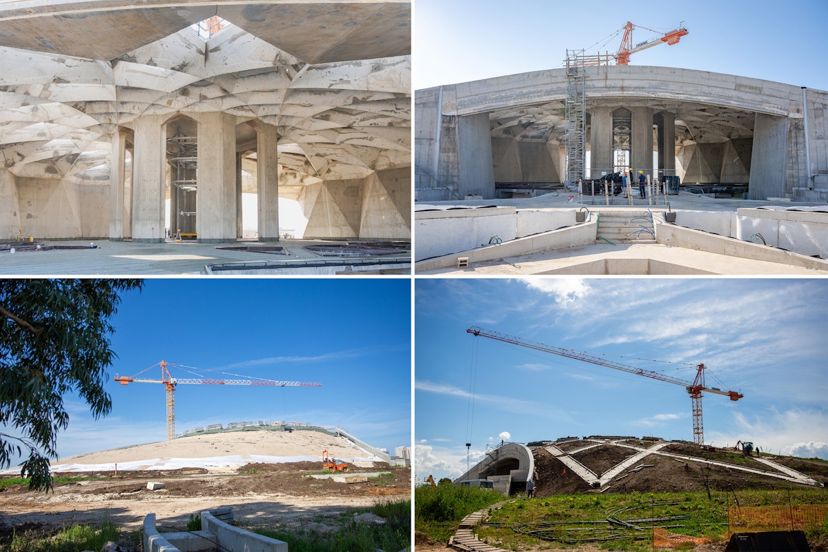 Les travaux de construction du mausolée de ‘Abdu’l-Bahá ont progressé sur les détails complexes des travaux de finition.