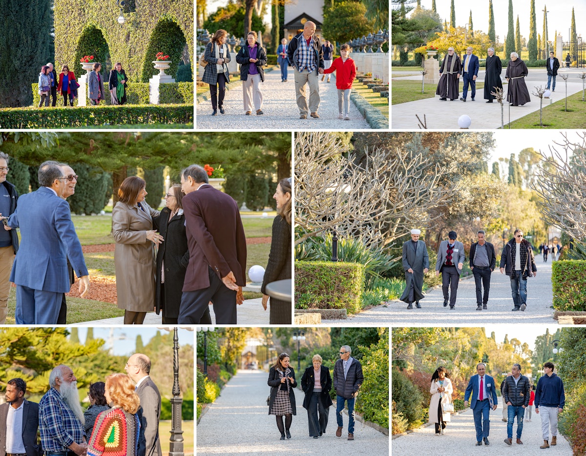 Les participants ont eu l’occasion de visiter le tombeau de Bahá’u’lláh et les jardins environnants, leur offrant un répit face aux défis sociétaux actuels et une occasion de favoriser la compréhension mutuelle.