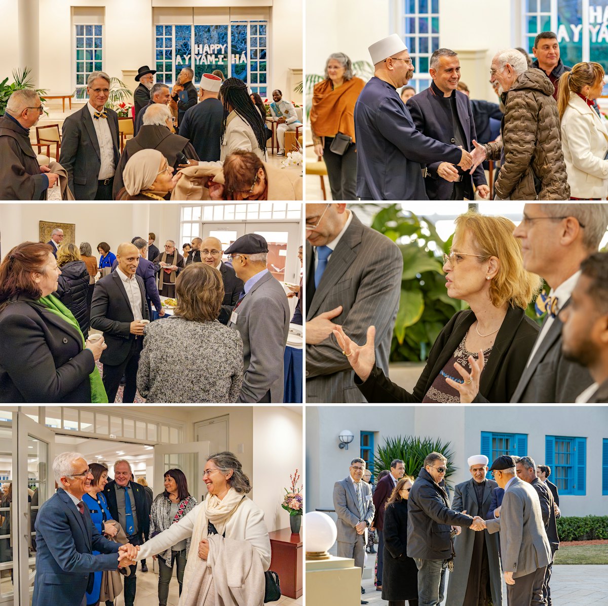 Le rassemblement comprenait des responsables locaux, dont le maire d’Acre (rangée du milieu, à gauche, au centre), des habitants des communautés juive, musulmane, chrétienne et druze, ainsi que des personnes qui ne s’identifient à aucune tradition religieuse, aux côtés d’universitaires, d’artistes et d’amis du Centre mondial bahá’í. David Rutstein (rangée du haut, à gauche), secrétaire général de la Communauté internationale bahá’íe, a ouvert le rassemblement en expliquant l’importance d’Ayyám-i-Há.